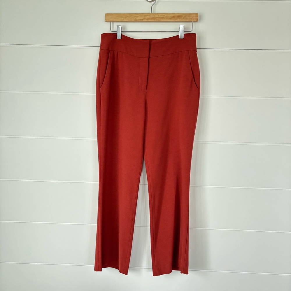 Veronica Beard Trousers Flat Front High Waisted Burnt Orange Women's Size 6